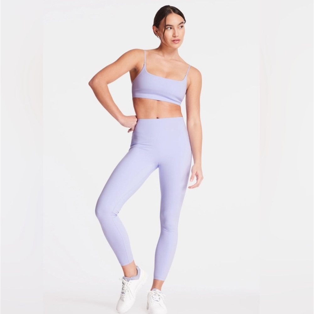 NWT $130 Le Ore Bella Bonded Leggings Bandier Lavender Purple High Waist Full